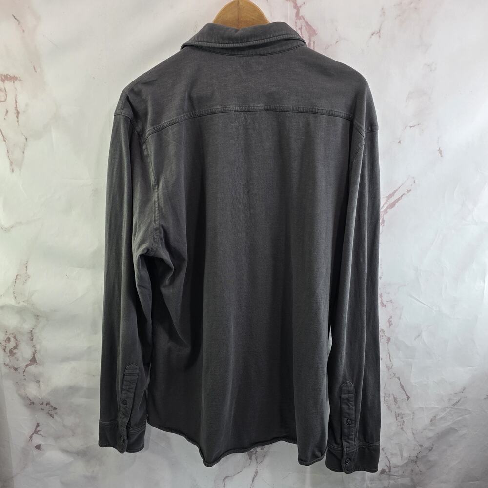Faherty Shirt Mens XL Button Up Long Sleeve Organic Washed Black Sunwashed Gray - Picture 5 of 12